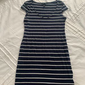 2/$10 H&M Basic Navy Striped Dress